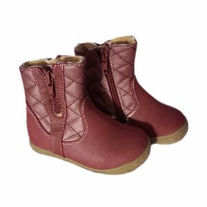 Rachel Shoes Maroon Quilted Boots sz 6 Little Girls Toddler